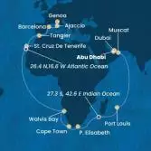 Emirati Arabi Uniti, Oman, Mauritius, Sud Africa, Namibia, Isole Canarie, Marocco, Spagna, Corsica (Francia), Italia