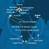 Emirati Arabi Uniti, Mauritius, Sud Africa, Namibia, Isole Canarie, Spagna, Italia, Francia