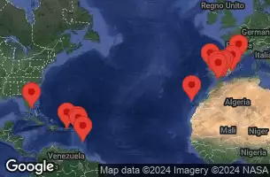 Spagna, Marocco, Portogallo, Barbados, Guadalupa, Antigua e Barbuda, Porto Rico, Stati Uniti