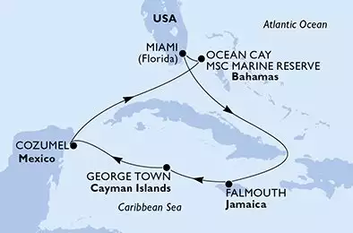 USA, Giamaica, Isole Cayman, Messico, Bahamas