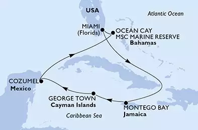 USA, Giamaica, Isole Cayman, Messico, Bahamas