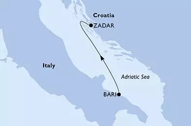 Bari,Zadar,Venice-Marghera