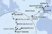 Bridgetown,Kingstown,Saint George,Fort de France,Pointe-a-Pitre,Philipsburg,Ponta Delgada,Hamburg,Le Havre,Southampton